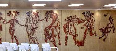 Hôtel Continental Lausanne Centre Peinture murale « La Noce » dans la salle de séminaire Hans Erni