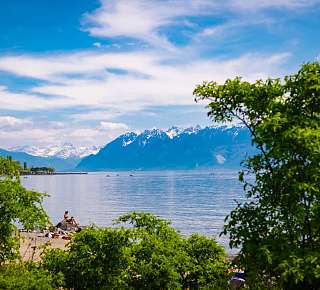 Lausanne rive d&#039;été Lac Léman Vidy